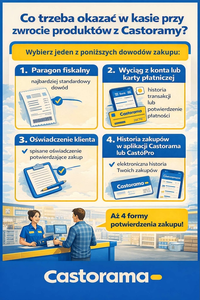 castorama zwroty w sklepie stacjonarnym ile dni i co zabrać ze sobą 