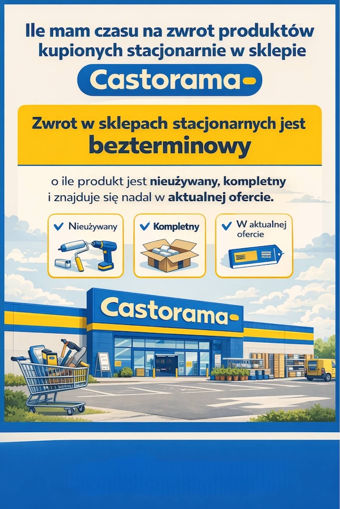 castorama zwroty w sklepie stacjonarnym ile dni - odpowiedź 