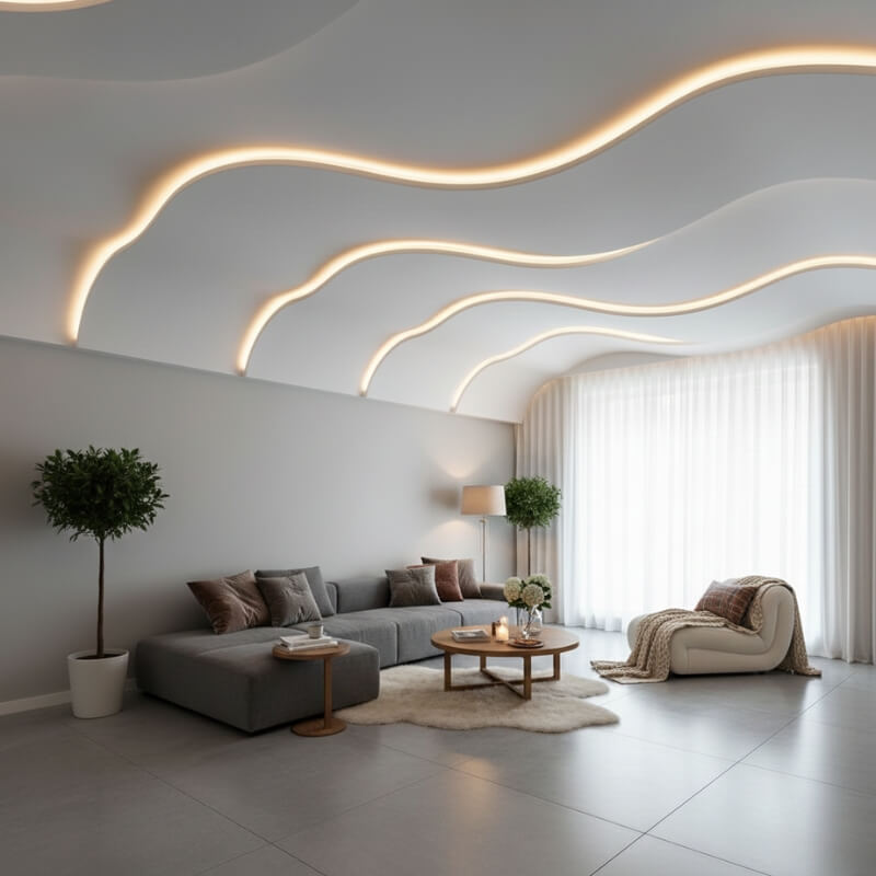 modny sufit falowany 3D sufit falowany 3D