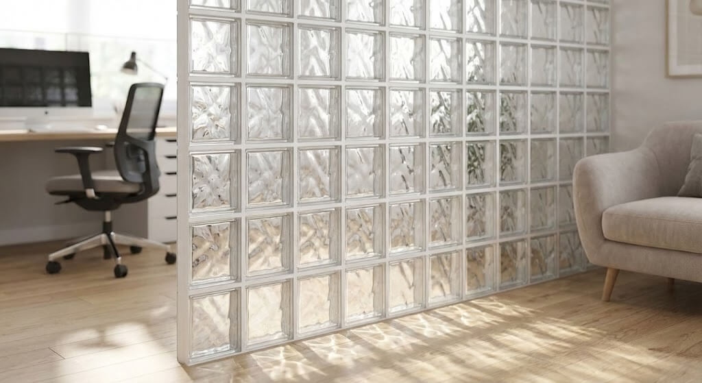 jak podzielić pokój na dwa dla dzieci szklanymi pustakami