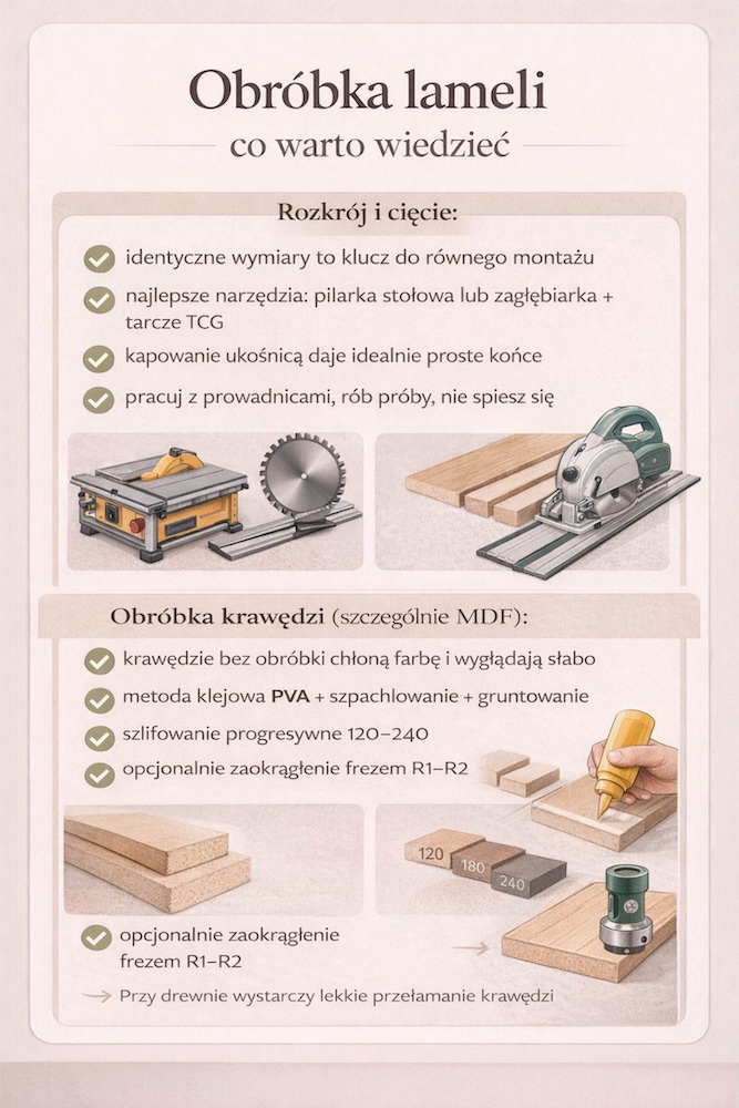 jak robić lamele - cięcie i obróbka jak zrobić lamele - obróbka drewna