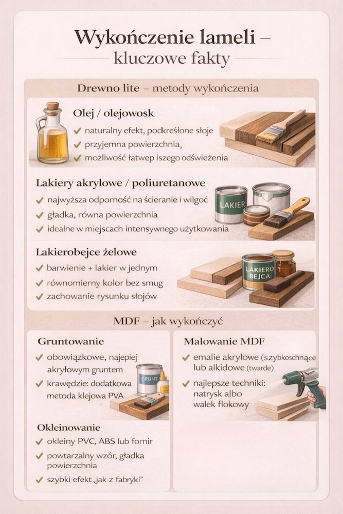 jak zrobić lamele - sposoby wykończenia jak zrobić lamele - sposób wykończenia
