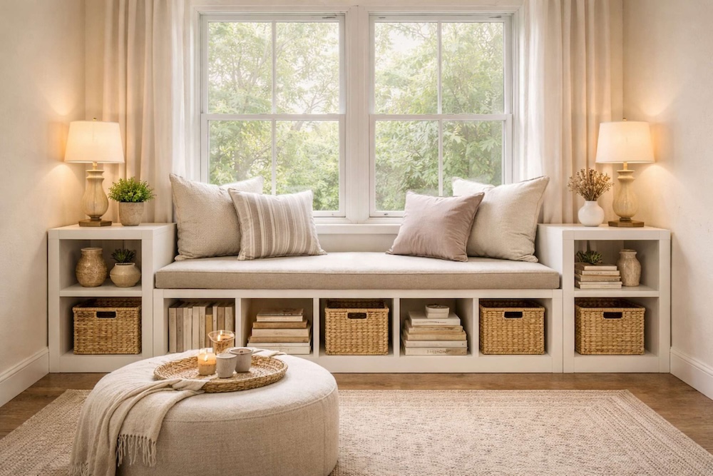 kallax przeróbki - siedzisko przy oknie 