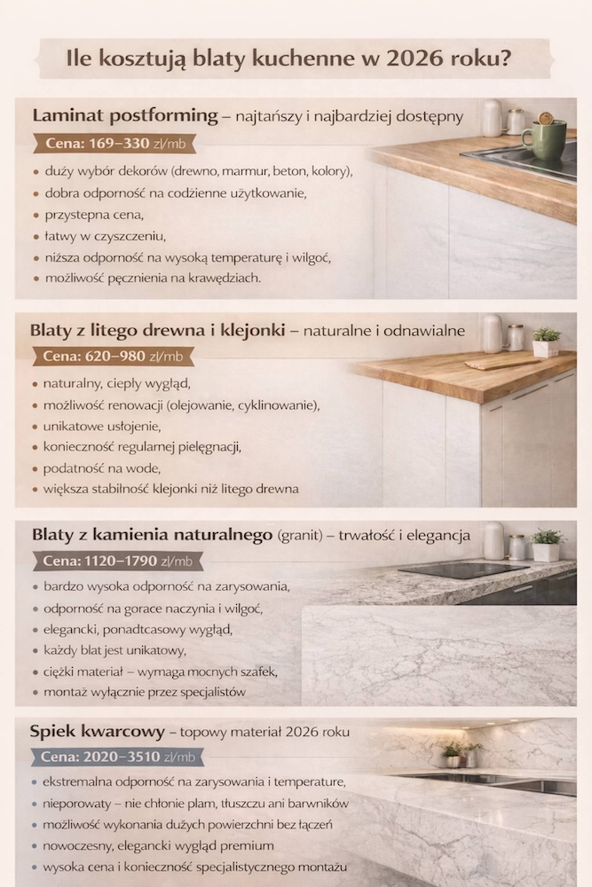 meble kuchenne na wymiar - ceny za blaty w 2026 meble kuchenne na wymiar - ceny za blaty