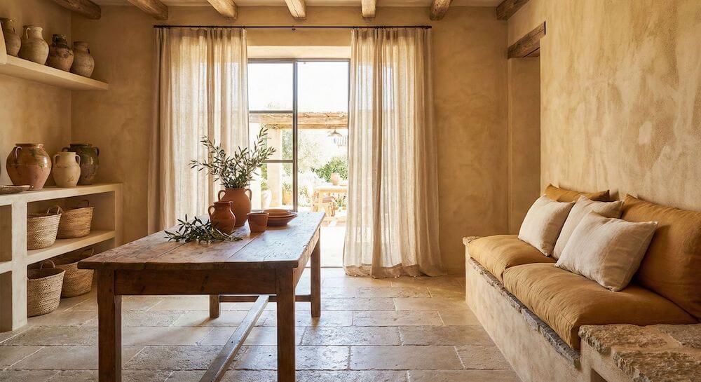 Kolor ochra w aranżacji śródziemnomorskiej 