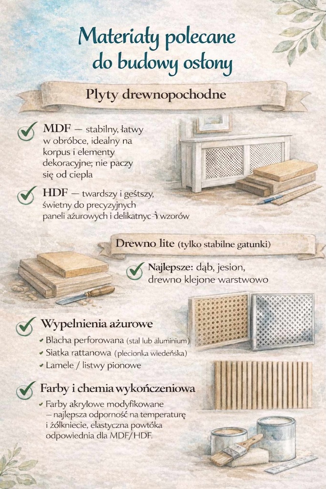 osłona na kaloryfer zrób to sam - polecane materiały 