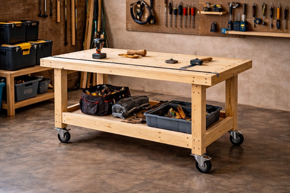 mobilny stół warsztatowy na kołach 