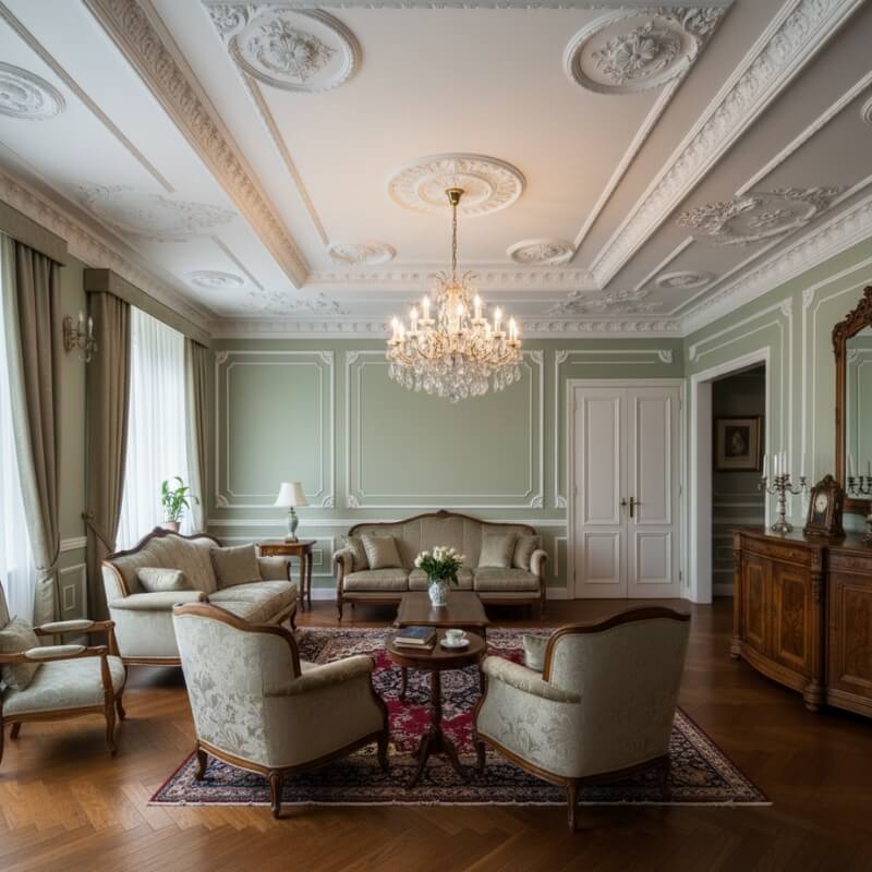 sufity podwieszane - wzory na przykładzie gzymsów sufity podwieszane - wzory na przykładzie sztukaterii