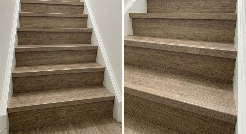 Panele winylowe do wykończenia schodów w domu Wykończenie schodów przy użyciu paneli winylowych