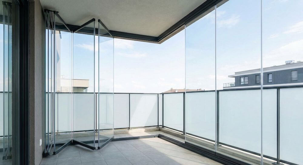 Zabudowa szklana bezramowa na balkon