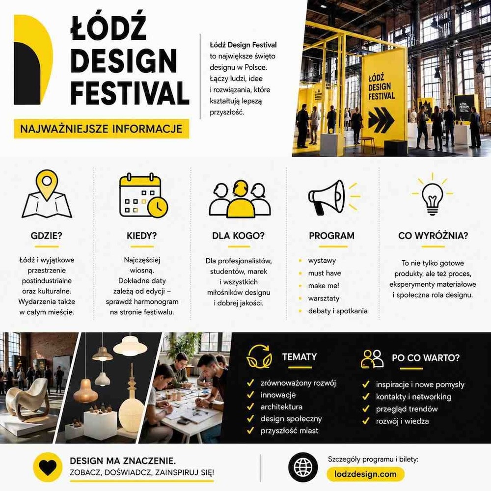 łódź design festival - ważne informacje łódź design festival - najważniejsze informacje